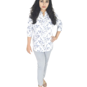 women white cotton printed shirt